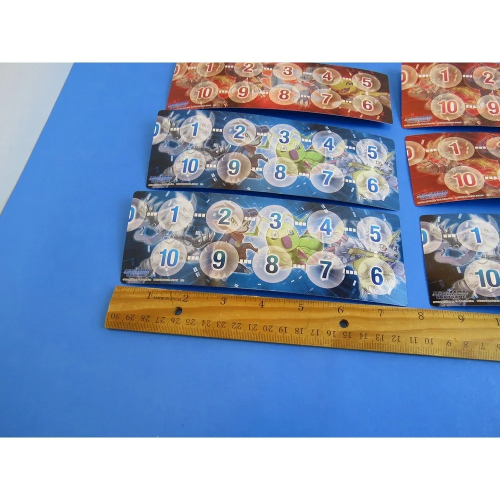 Digimon Memory Gauge Cards Set of 6 TCG CCG Red Blue Bandai Made in Japan